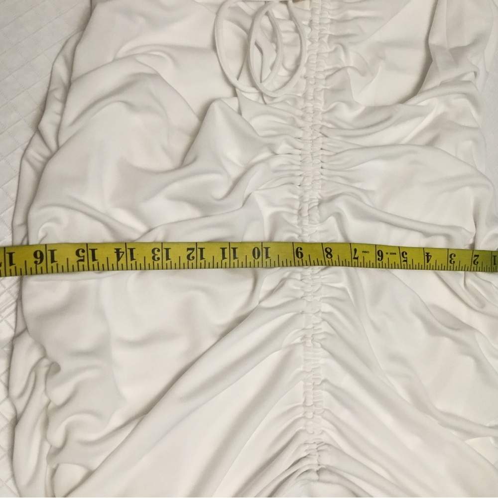 INC International Concepts White Strapless Ruched Dress - Picture 9 of 15